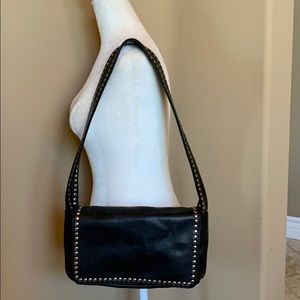 Nine W. leather studded shoulder bag